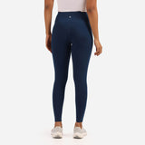 Women's Blue Solid Sports High Rise Legging - Tall