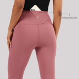 Women's Pink Solid Sports High Rise Legging