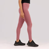 Women's Pink Solid Sports High Rise Legging