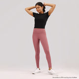 Women's Pink Solid Sports High Rise Legging