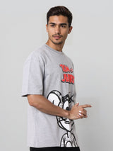Men's Boxy Tom & Jerry Printed Round Neck Tshirt