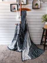 Women's Black Viscose Saree