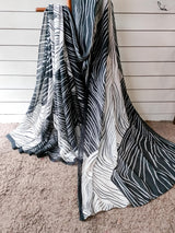 Women's Black Viscose Saree