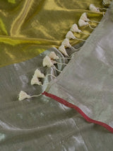 Women's Yellow Mul Cotton Saree