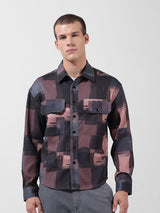 Men's Black Casual Printed Full Sleeves Shirt