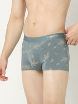 Men's Mid Grey Mid-Rise Printed Trunk