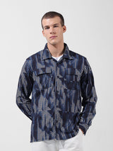 Men's Black Casual Printed Full Sleeves Shirt