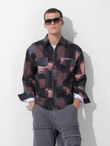 Men's Black Casual Printed Full Sleeves Shirt