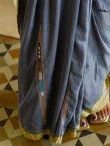 Women's Gray Cotton Saree
