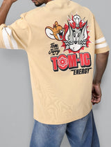 Men's Oversized Tom & Jerry Printed Round Neck Tshirt