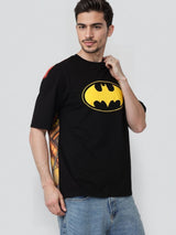 Men's Boxy Batman Printed Round Neck Tshirt