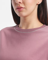 Women's Purple Casual Oversized Tshirt