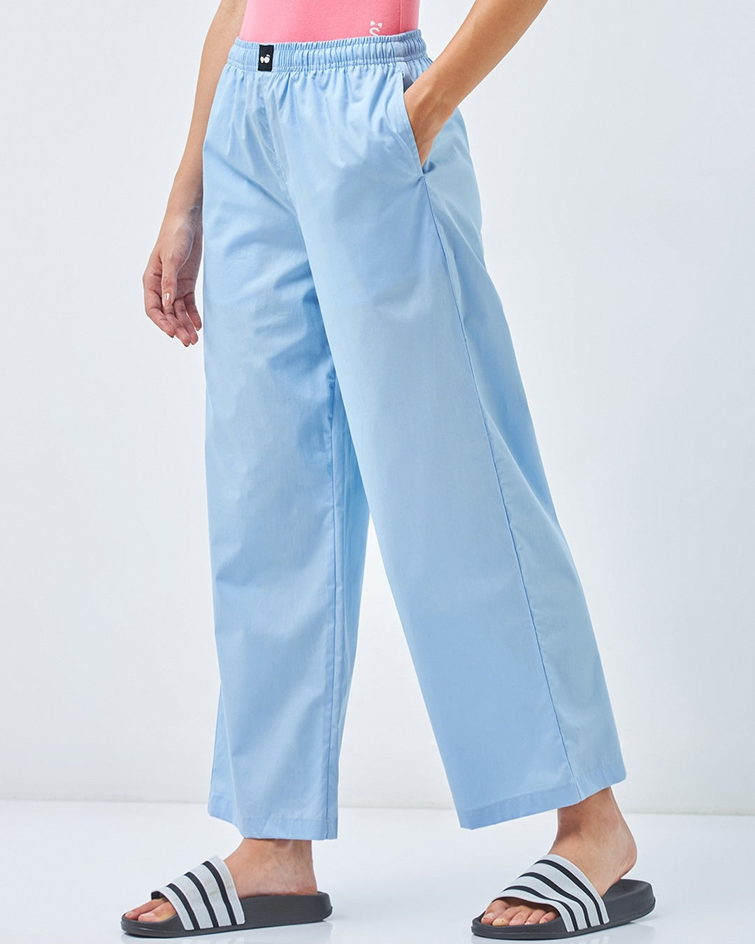 Women's Blue Casual Solid Pyjama
