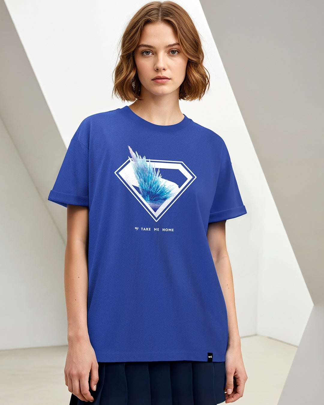 Women's Blue Boyfriend Tshirt