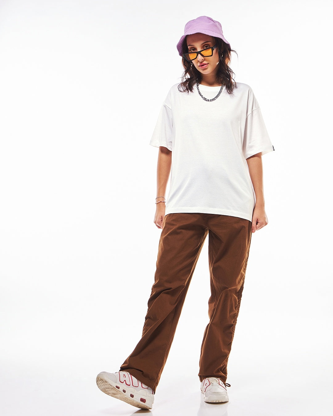 Women's Casual Oversized Fit Solid Half Sleeves Tshirt