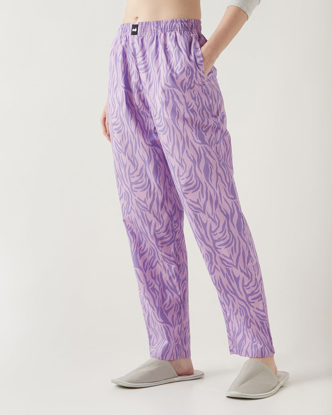 Women's Purple Casual Printed Pyjama