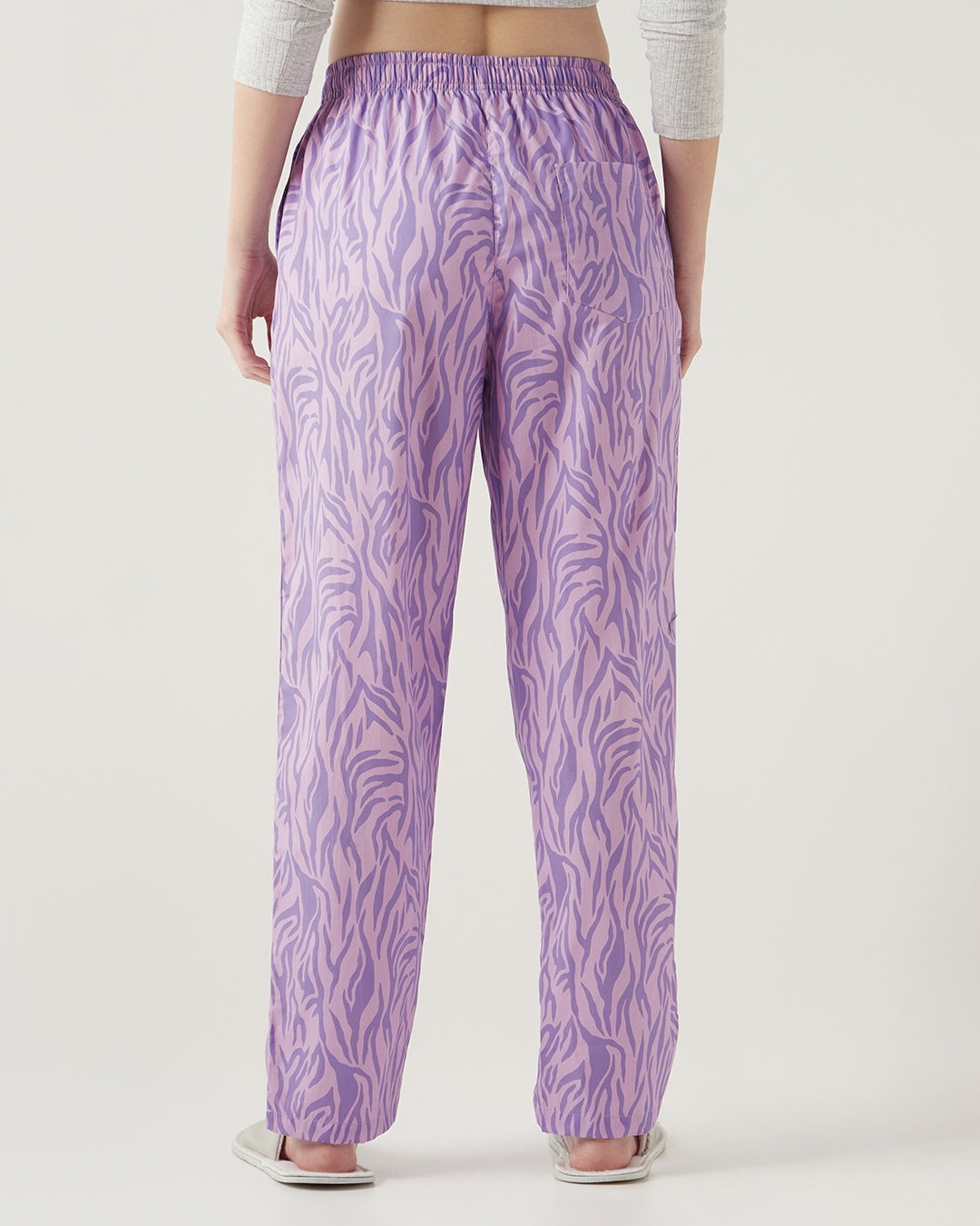 Women's Purple Casual Printed Pyjama