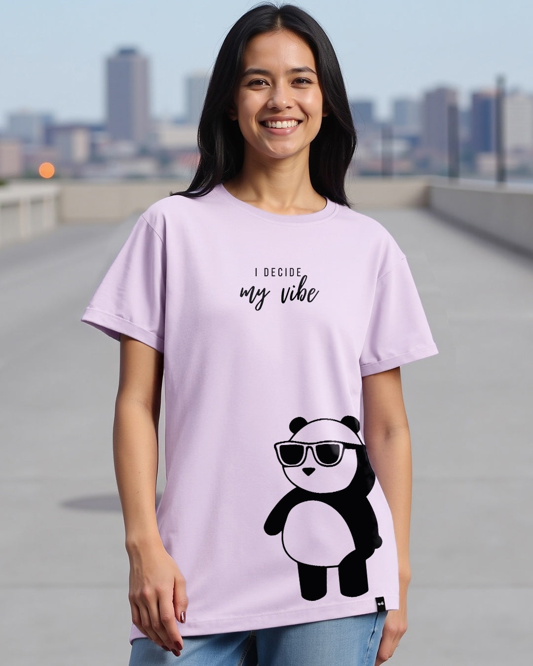 Women's Purple Casual Boyfriend Fit Printed Half Sleeves Tshirt