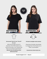 Women's Red Being Cute Is My Superpower Graphic Printed Oversized Tshirt
