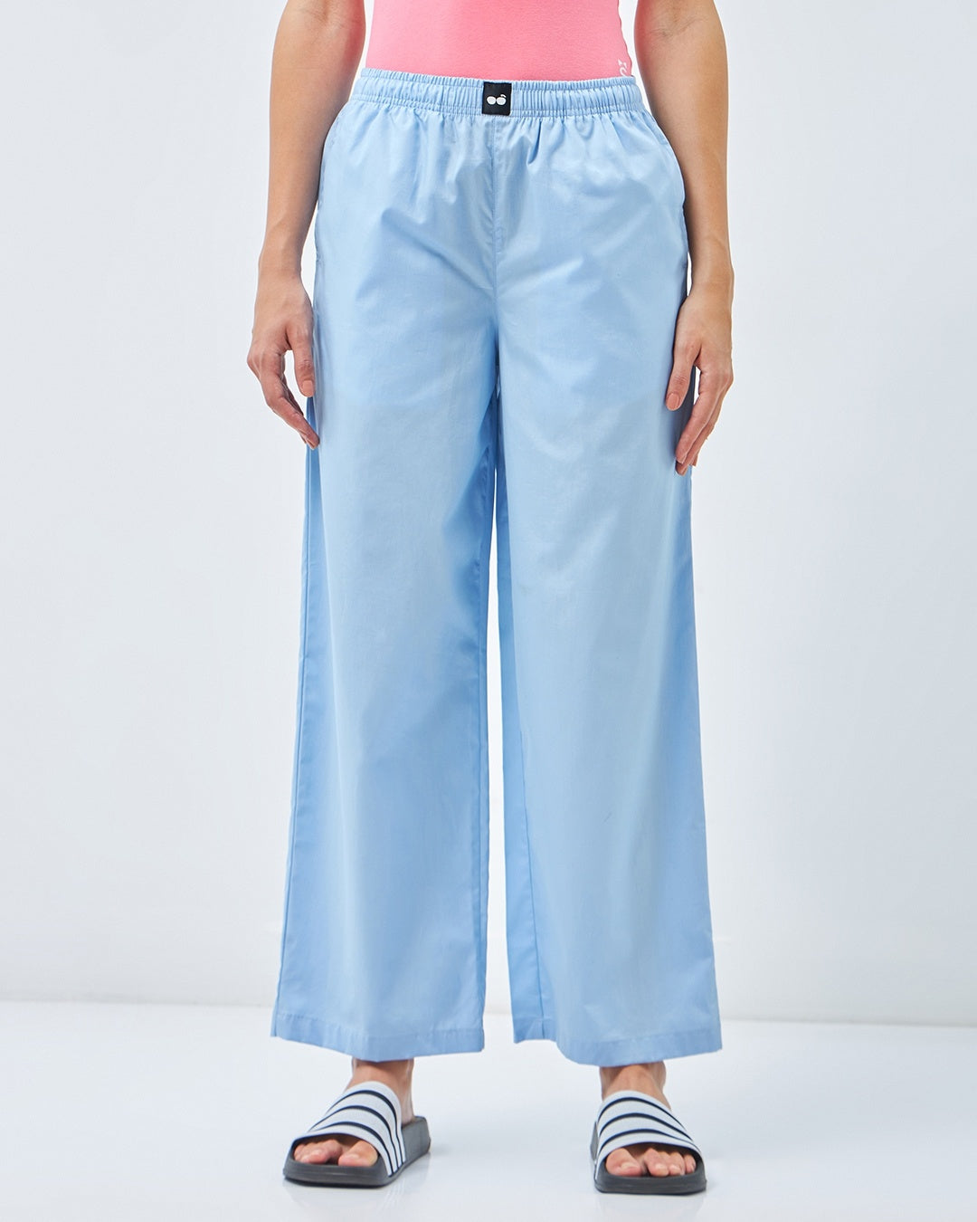 Women's Blue Casual Solid Pyjama