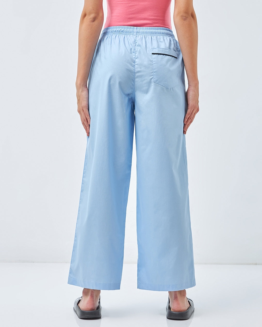 Women's Blue Casual Solid Pyjama