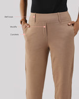 Women's Beige Formal Solid Pant