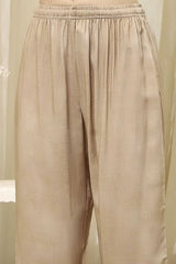 Women's Gray Festive Three Quarter Sleeves Co-ords Set