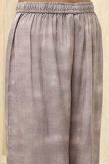 Women's Gray Festive Three Quarter Sleeves Kurta Sets