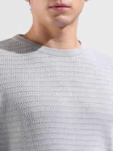 Men's Grey Casual Slim Fit Solid Half Sleeves Tshirt