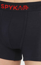 Men's Navy Mid-Rise Solid Trunk